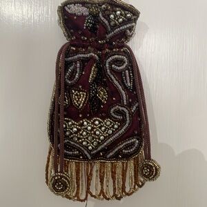 Small, beaded cocktail purse.